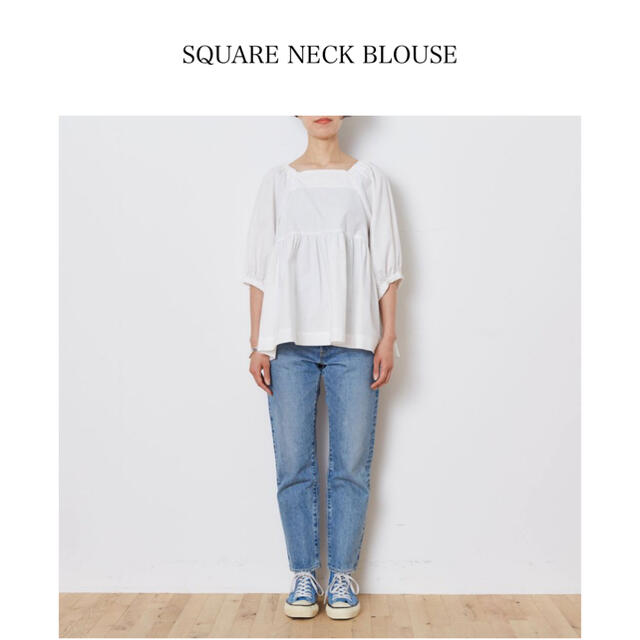 Shinzone(シンゾーン)の【美品】シンゾーン shinzone/SQUARE NECK BLOUSE レディースのトップス(シャツ/ブラウス(半袖/袖なし))の商品写真