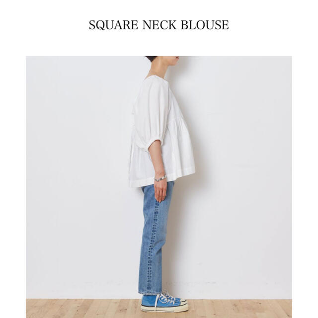 Shinzone(シンゾーン)の【美品】シンゾーン shinzone/SQUARE NECK BLOUSE レディースのトップス(シャツ/ブラウス(半袖/袖なし))の商品写真