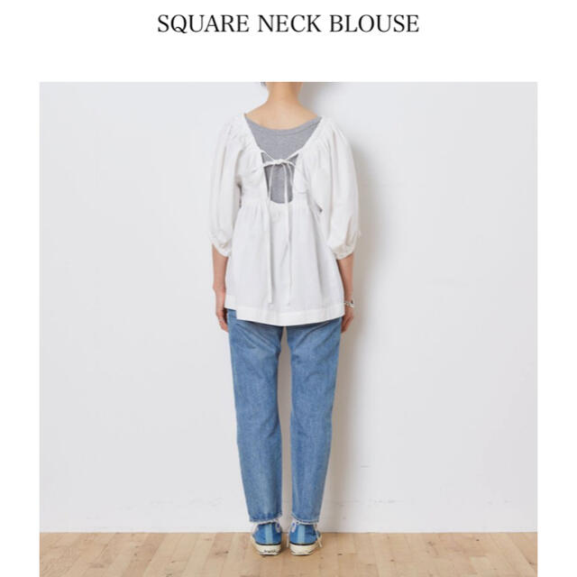 Shinzone(シンゾーン)の【美品】シンゾーン shinzone/SQUARE NECK BLOUSE レディースのトップス(シャツ/ブラウス(半袖/袖なし))の商品写真