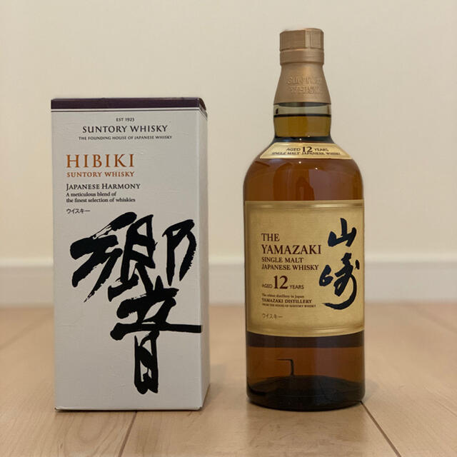 山崎12年 & 響ジャパニーズハーモニー化粧箱入 各1本2本セット 白州 山崎12年 & 響ジャパニーズハーモニー化粧箱入 各1本2本セット 白州