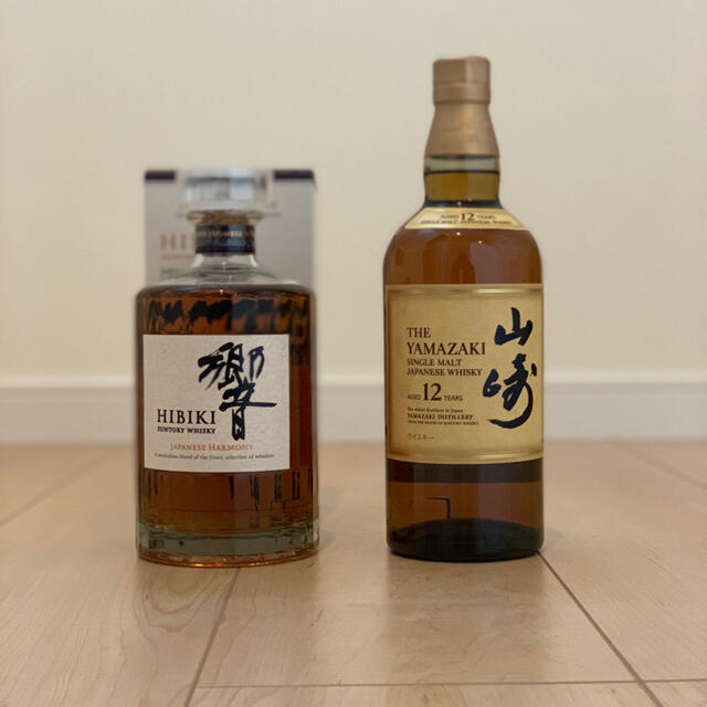 山崎12年 & 響ジャパニーズハーモニー化粧箱入 各1本2本セット 白州 山崎12年 & 響ジャパニーズハーモニー化粧箱入 各1本2本セット 白州