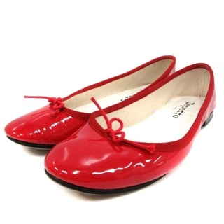 レペット(repetto)のレペット バレエシューズ フラットシューズ パンプス 37 23.3cm 赤(バレエシューズ)