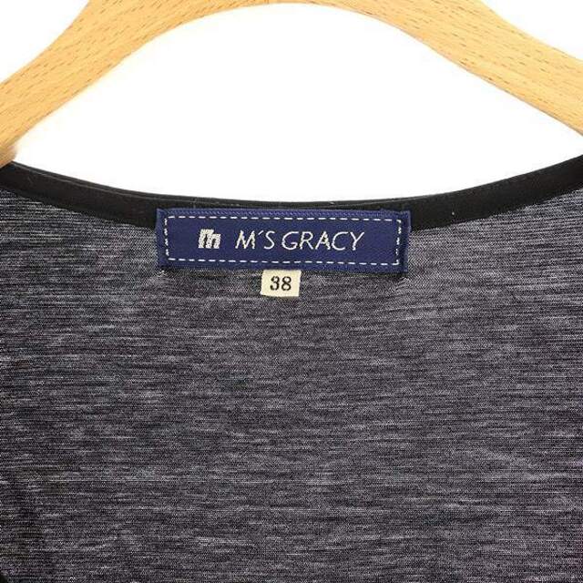 M'S GRACY(エムズグレイシー)のエムズグレイシー 半袖 フリルカットソー スクエアネック 38 黒 ブラック レディースのレディース その他(その他)の商品写真