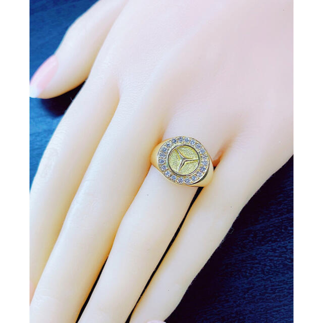 ★0.32ct★✨ダイヤモンドK18スリーポインテッドスターリング指輪11号