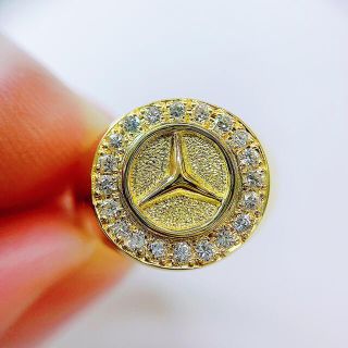 ★0.32ct★✨ダイヤモンドK18スリーポインテッドスターリング指輪11号