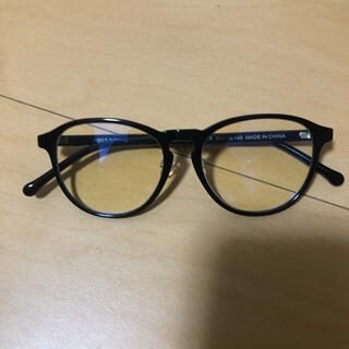 ムジルシリョウヒン(MUJI (無印良品))の無印良品　ブルーライトカットメガネ　サングラス　ボストン型　黒(サングラス/メガネ)