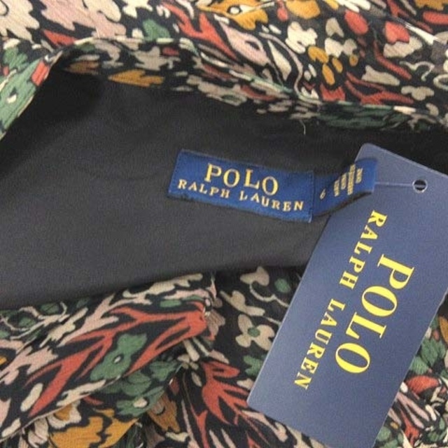 POLO RALPH LAUREN(ポロラルフローレン)のポロ ラルフローレン  ワンピース   総柄 花柄 9 M 黒 ベージュ 緑 レディースのワンピース(ひざ丈ワンピース)の商品写真