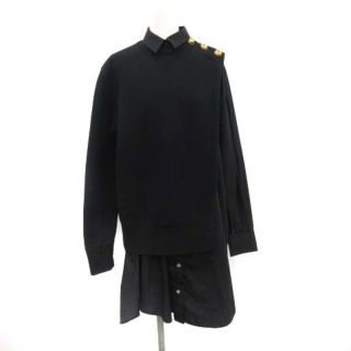 野花 卯月 サカイ ドレス シャツワンピース レイヤード スウェット