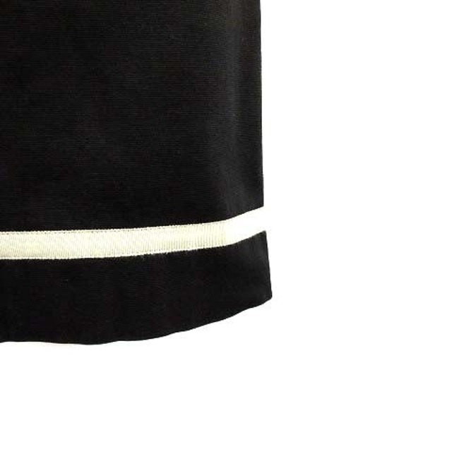 PAULE KA(ポールカ)のポールカ ワンピース 半袖 ひざ丈 リブニット 切替 ドッキング 38 M 黒 レディースのワンピース(ひざ丈ワンピース)の商品写真