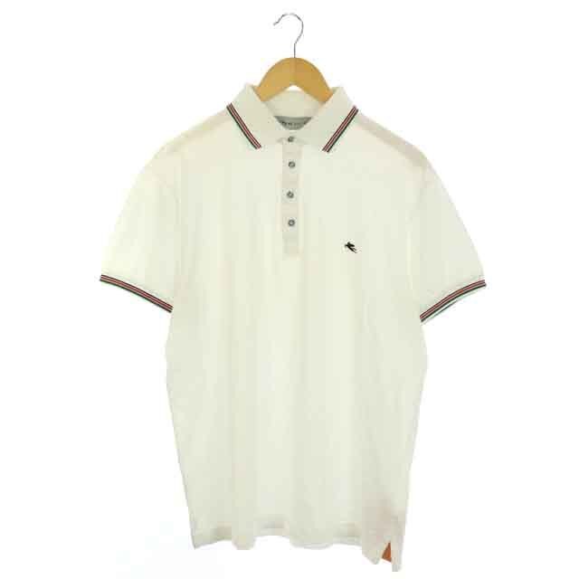ETRO(エトロ)のエトロ ETRO ポロシャツ 半袖 プルオーバー XL 白 ホワイト  メンズのトップス(ポロシャツ)の商品写真