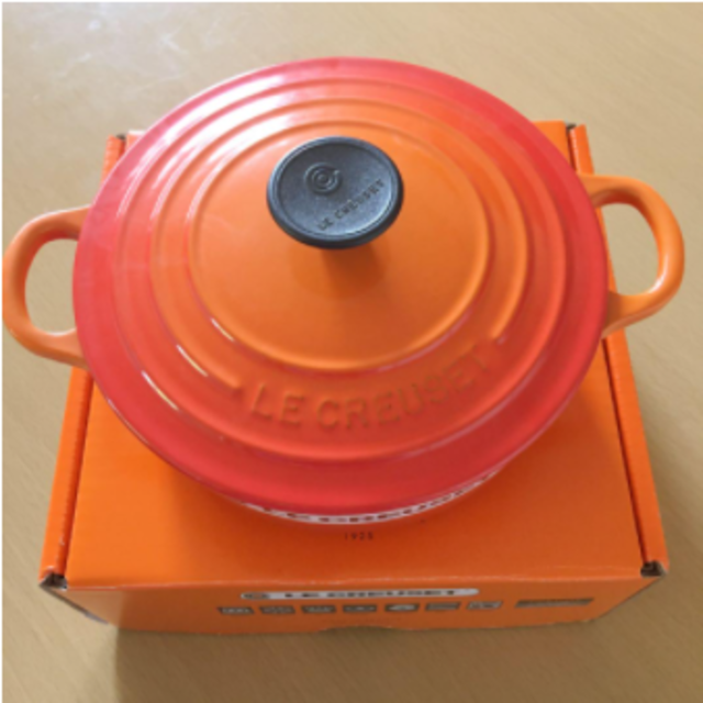 LE CREUSET(ルクルーゼ)のル・クルーゼ(Le Creuset) ココットジャポネーズ 18 cm　オレンジ インテリア/住まい/日用品のキッチン/食器(鍋/フライパン)の商品写真