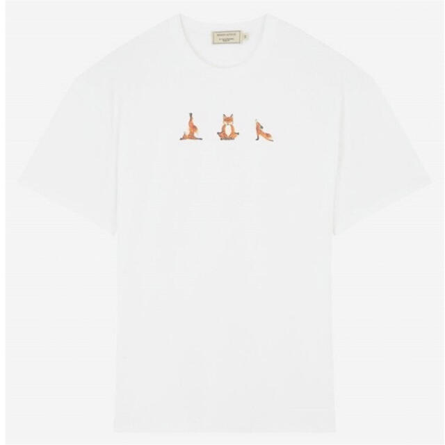 MAISON KITSUNE'(メゾンキツネ)の☆新品☆ メゾンキツネ Tシャツ　ヨガフォックス　WHITE　XSサイズ レディースのトップス(Tシャツ(半袖/袖なし))の商品写真