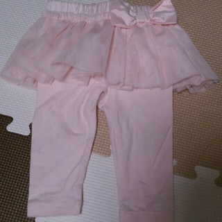 ベビーギャップ(babyGAP)のピンクのふわふわスカート付ズボン(パンツ)