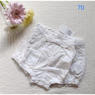 ベビーギャップ(babyGAP)の新品♡baby gap リボンつきショートパンツ 白(パンツ)