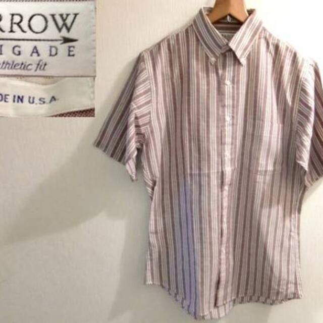 ARROW(アロー)の★ARROW/アロー 半袖OXフォードBDシャツ USA製 80s★ メンズのトップス(シャツ)の商品写真