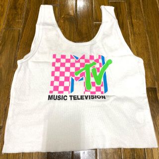 フォーエバートゥエンティーワン(FOREVER 21)のforever21 タンクトップ クロップド丈 ネオンカラー 春夏 MTV(Tシャツ(半袖/袖なし))