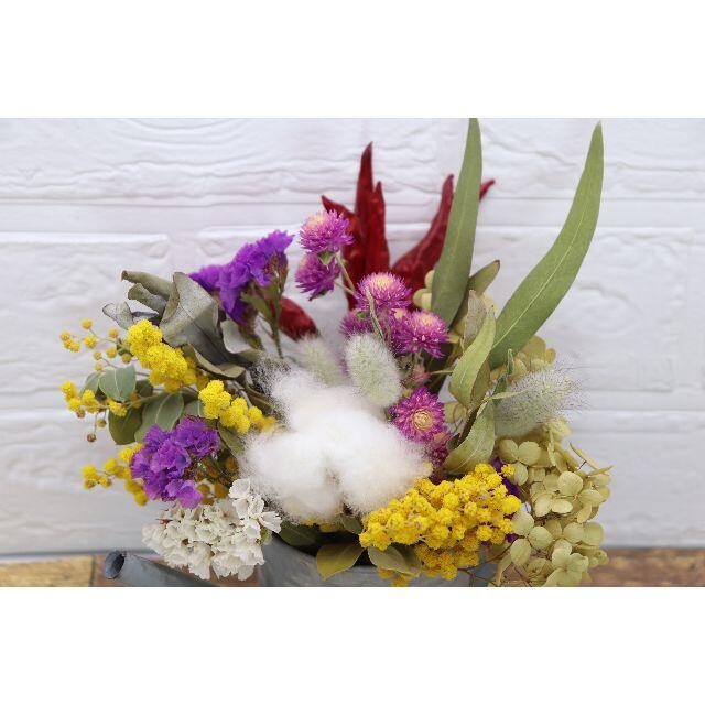 ミモザとコットンフラワーの花材セット（４） ハンドメイドのフラワー/ガーデン(ドライフラワー)の商品写真