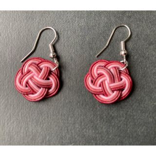 ハンドメイド　アクセサリー　水引　ピアス　手作り　夏　花柄　大人可愛い　シンプル(ピアス)