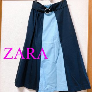 ザラ(ZARA)のZARA  ザラ　ロングフレアスカート　巻きスカート風(ロングスカート)