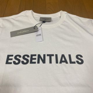 フィアオブゴッド(FEAR OF GOD)のESSENTIALS フロントロゴプリントTシャツ S ホワイト(Tシャツ/カットソー(半袖/袖なし))