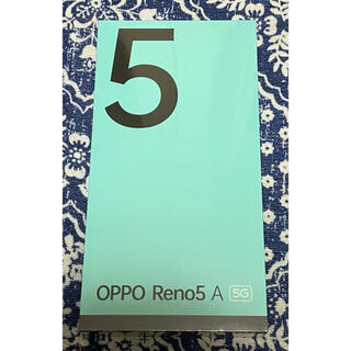オッポ(OPPO)の新品 未開封 OPPO Reno5 A シルバーブラック 5G対応 SIMフリー(スマートフォン本体)