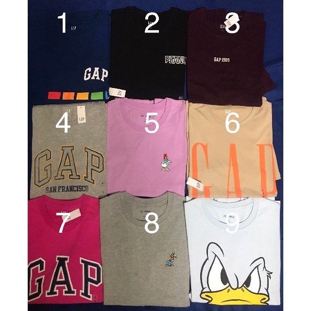 GAP(ギャップ)の【新品未使用タグ付き正規品 10枚セット】GAP　Tシャツ メンズのトップス(Tシャツ/カットソー(半袖/袖なし))の商品写真