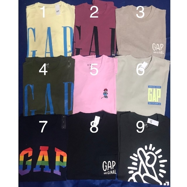 GAP(ギャップ)の【新品未使用タグ付き正規品 10枚セット】GAP　Tシャツ メンズのトップス(Tシャツ/カットソー(半袖/袖なし))の商品写真