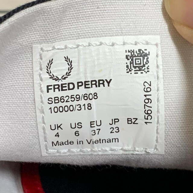 FRED PERRY(フレッドペリー)のフレッドペリー　スニーカー　ネイビー×レッド　23.0cm レディースの靴/シューズ(スニーカー)の商品写真