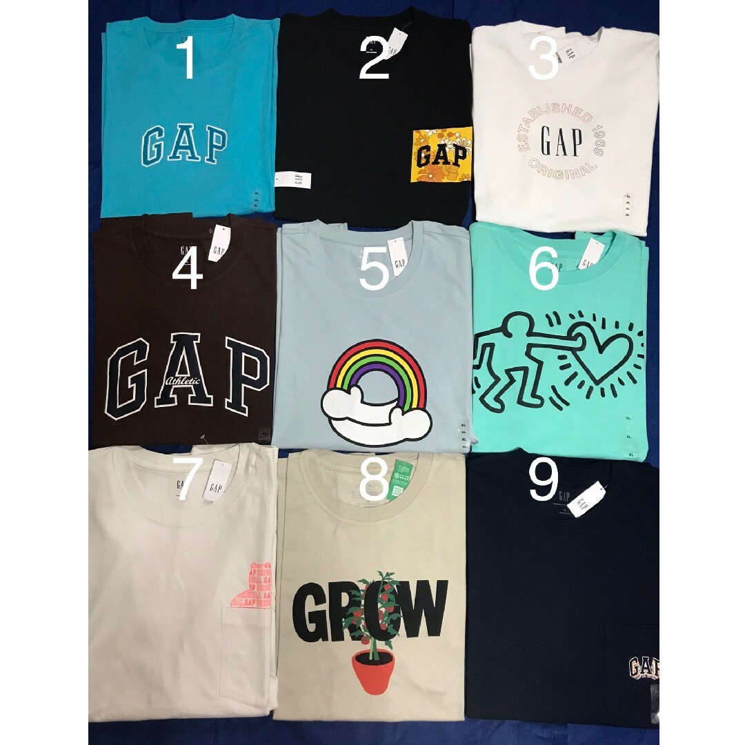 GAP(ギャップ)の【新品未使用タグ付き正規品 10枚セット】GAP　Tシャツ メンズのトップス(Tシャツ/カットソー(半袖/袖なし))の商品写真