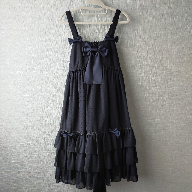【新品本物】 temps metamorphose de ネイビー カットドビーベビードールJSK 新品★メタモルフォーゼ - fille ひざ丈ワンピース
