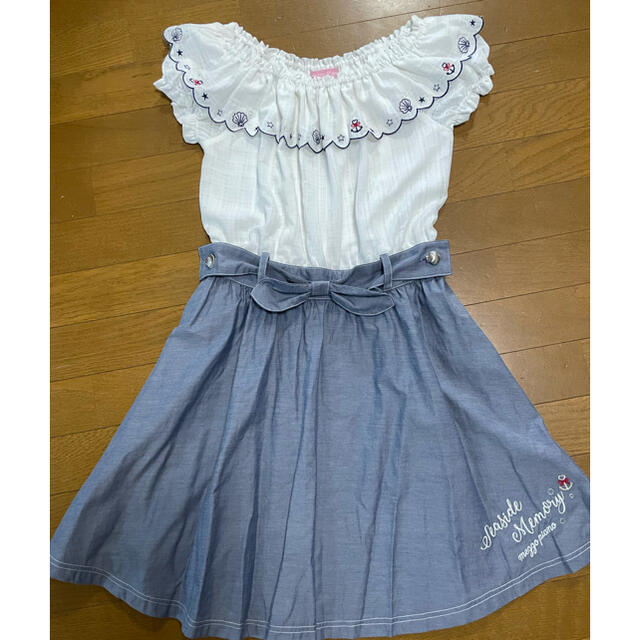 mezzo piano(メゾピアノ)のメゾピアノ　mezzo piano ワンピース160センチ キッズ/ベビー/マタニティのキッズ服女の子用(90cm~)(ワンピース)の商品写真