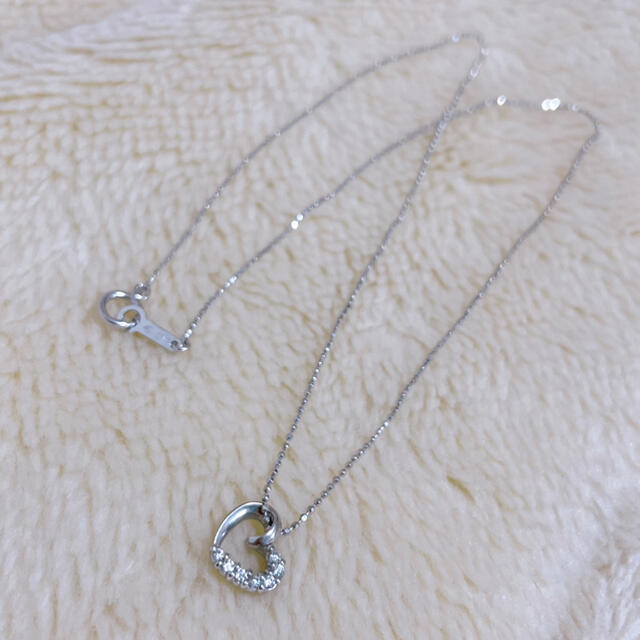 ショッピングモール 美品! 4℃ ネックレス K18WG ホワイトゴールド