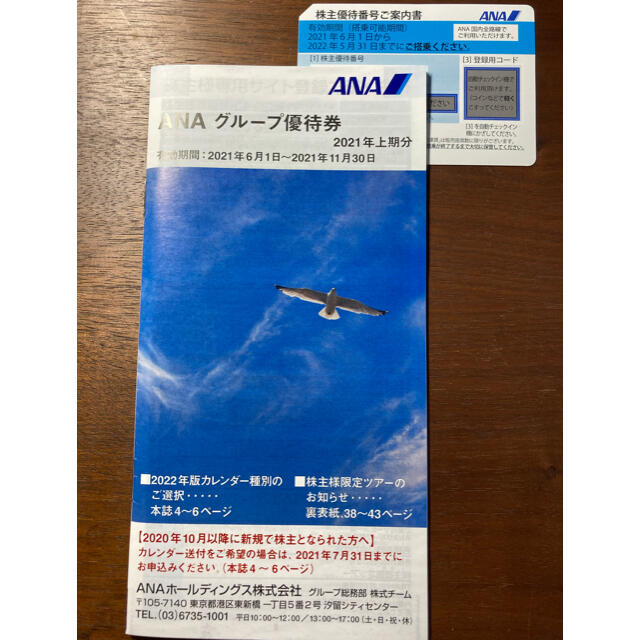 ANA(全日本空輸)(エーエヌエー(ゼンニッポンクウユ))のANA 株主優待券　一枚 チケットの優待券/割引券(その他)の商品写真