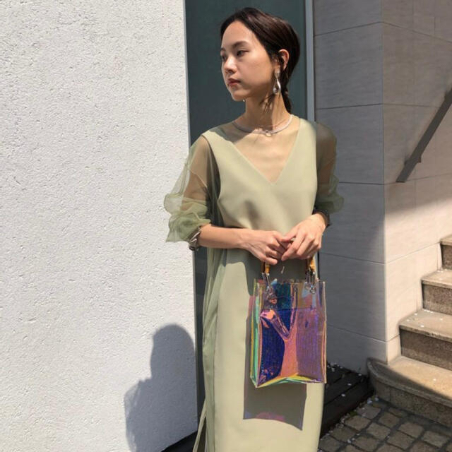 TULLE DOCKING DRESS ワンピース Ameri Vintage 人気の新作 tweedmill
