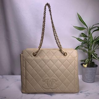 シャネル(CHANEL)のCHANEL✨マトラッセ キャビアスキン チェーントートバッグ(トートバッグ)