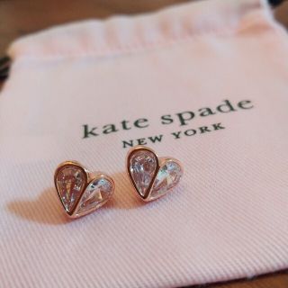 kate spade ケイトスペード ピアス 両耳 ハート ラメ 箱付き