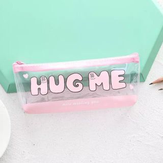 『新品』バーバパパ　ペンケース　HUG ME  透明ケース　化粧ポーチ(ペンケース/筆箱)