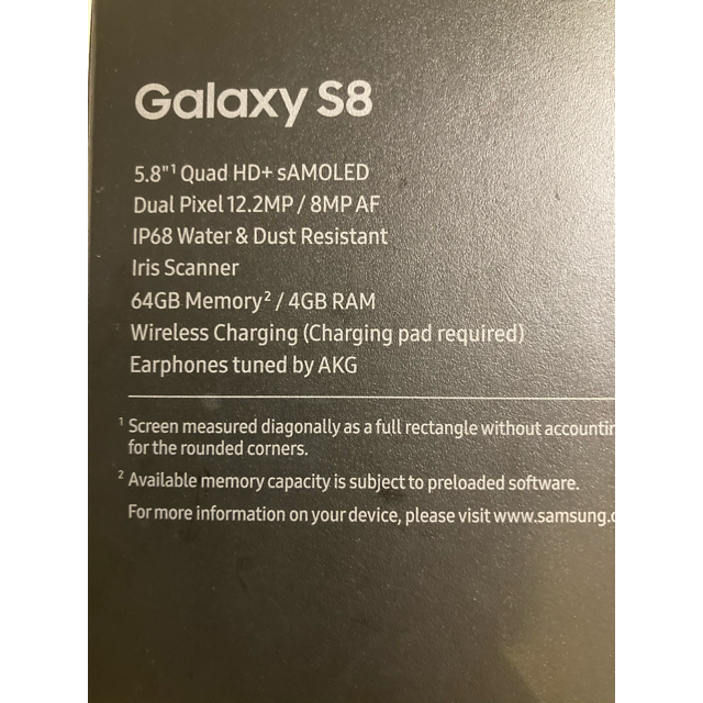美品 docomo Galaxy S8 Midnight Black 64GB