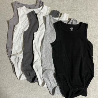 エイチアンドエム(H&M)のH&M ベビー  キッズ　肌着　ボディースーツ　ロンパース ６枚セット(下着)