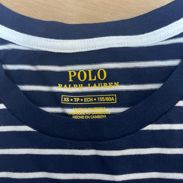 POLO RALPH LAUREN(ポロラルフローレン)の新品　XS ポロラルフローレン　ボーダー　Tシャツ レディースのトップス(Tシャツ(半袖/袖なし))の商品写真