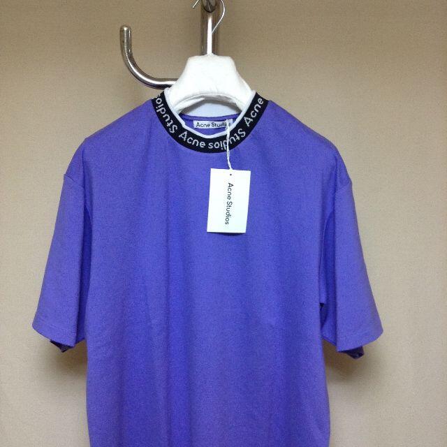 新品 L Acne Studios ネックロゴ Tシャツ 049