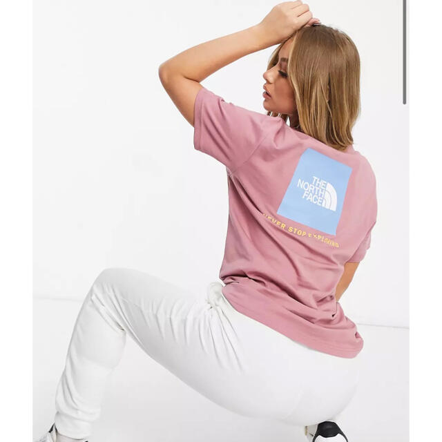 【新品タグ付き】海外限定 ノースフェイス Tシャツ ピンク XS(国内S相当)