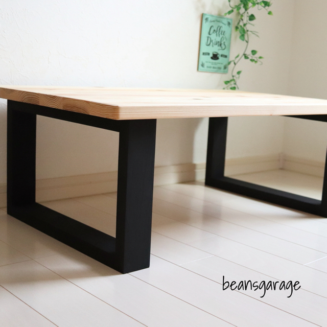 ローテーブル 90×50 国産杉天板 無垢材 カフェテーブル 蜜蝋ワックス 