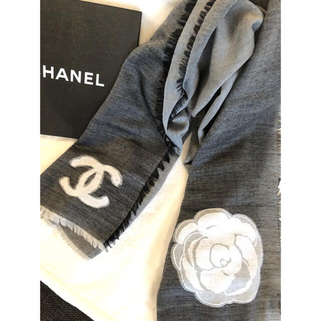 訳あり】 CHANEL みりあ0503様 専用 シャネルストールココマーク カメリア 美品 マフラー/ショール