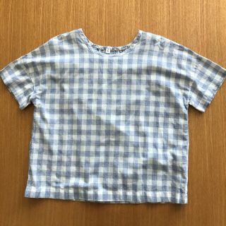 ムジルシリョウヒン(MUJI (無印良品))のみゆきち様☆無印良品　女の子　トップス　プルオーバー　ブルー　チェック　150(Tシャツ/カットソー)