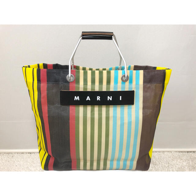 ★MARNI マルニ フラワーカフェ ストライプバッグ トートバッグ バッグ ★