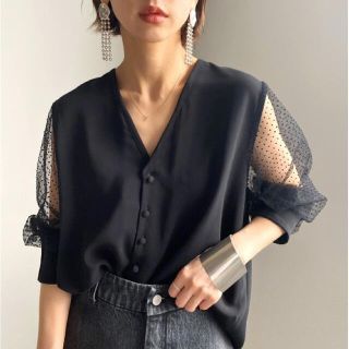 アメリヴィンテージ(Ameri VINTAGE)の2WAY DOT SLEEVE BLOUSE  (シャツ/ブラウス(長袖/七分))