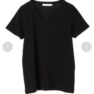 Tシャツ カットソー　USAコットンTシャツ　Vネック　黒　ブラック(Tシャツ(半袖/袖なし))