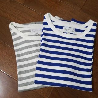 アニエスベー(agnes b.)のアニエスベーagnes b.ボーダーTシャツ2枚セット美品(Tシャツ(半袖/袖なし))