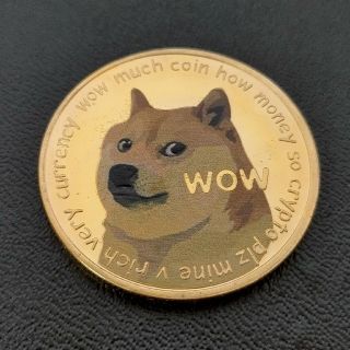 DOGEコイン　コインケース付(金属工芸)